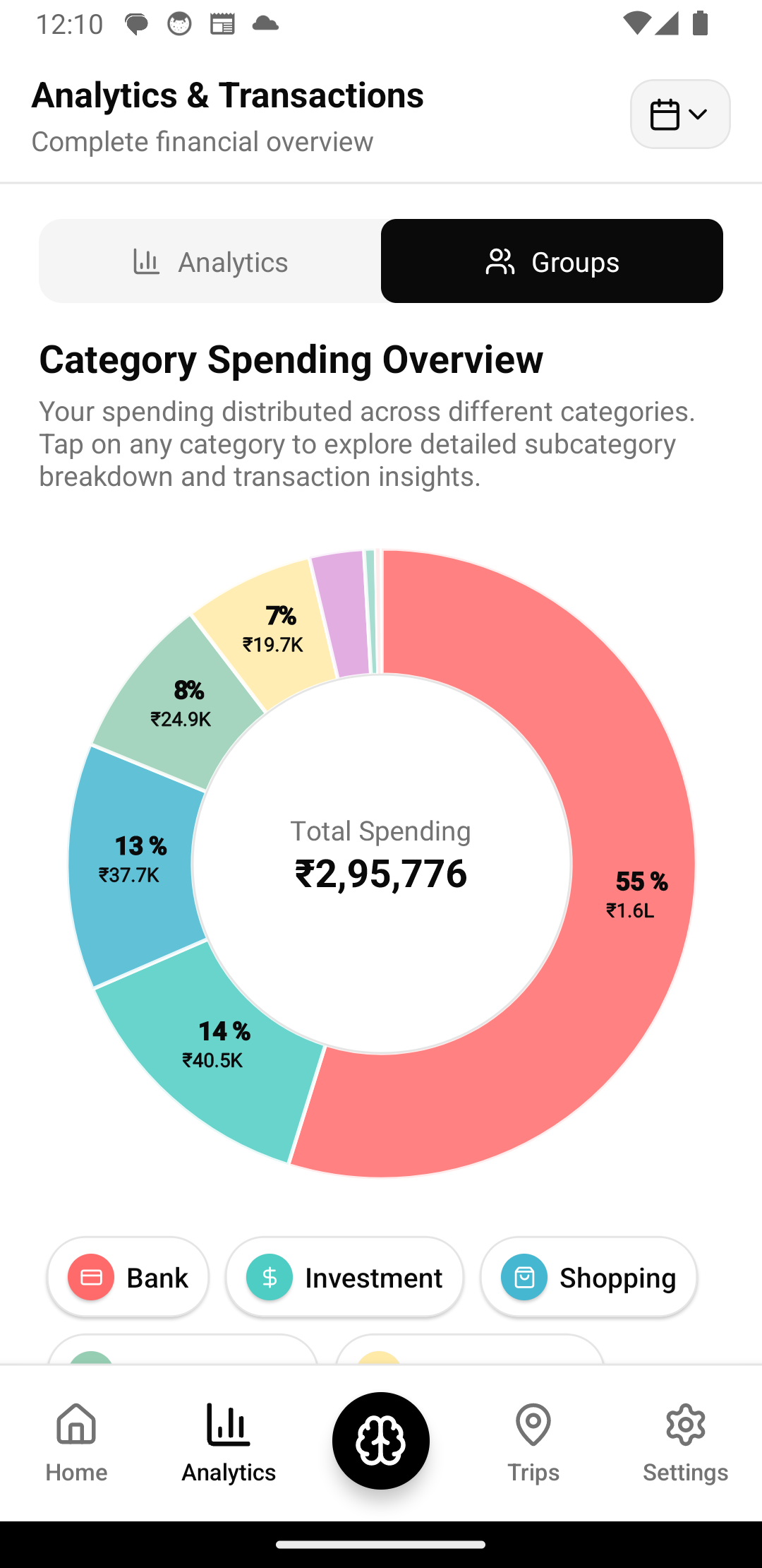 Arthik.money App Interface - Main Screen