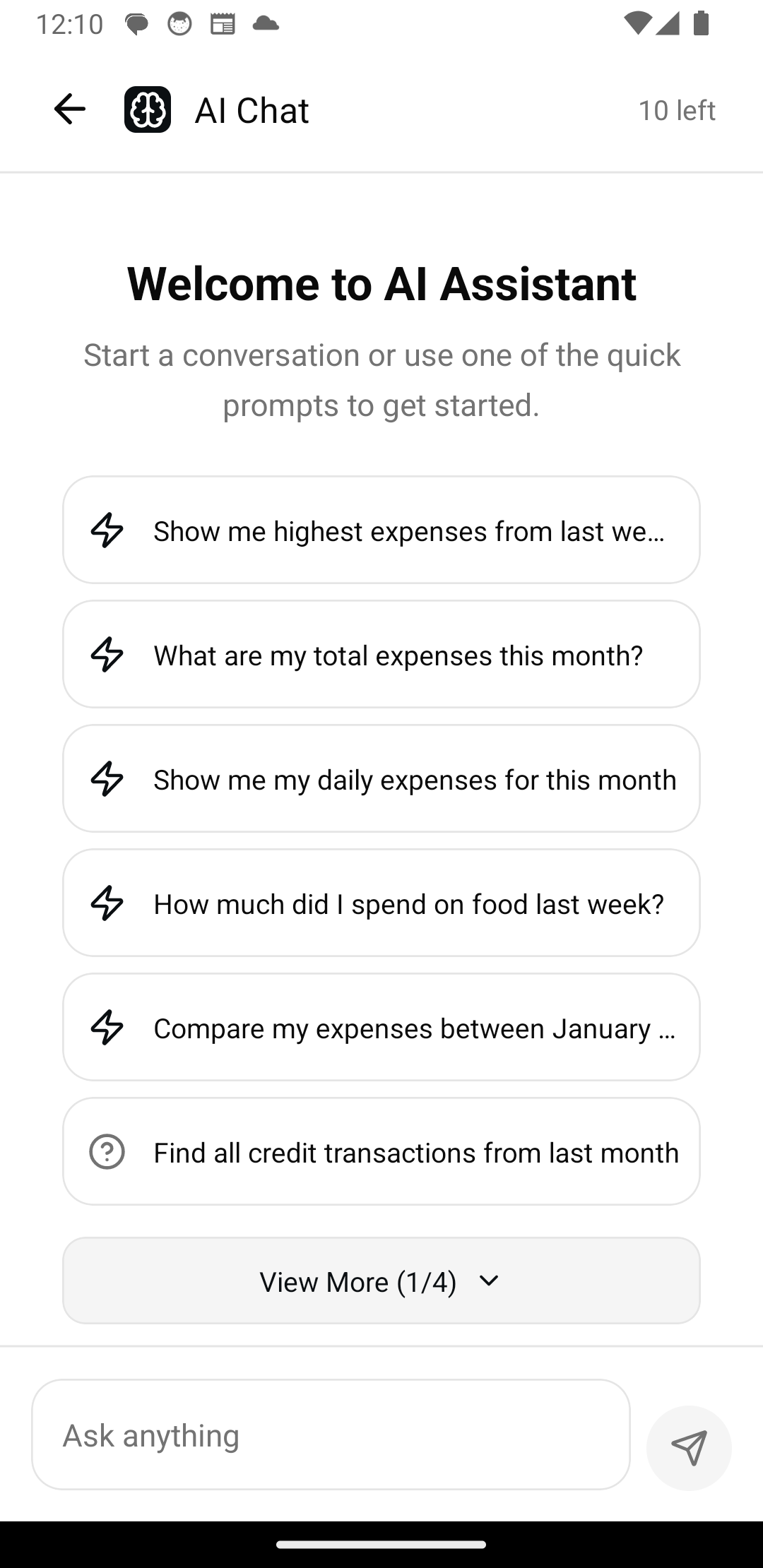 Arthik.money App Interface - AI Assistant